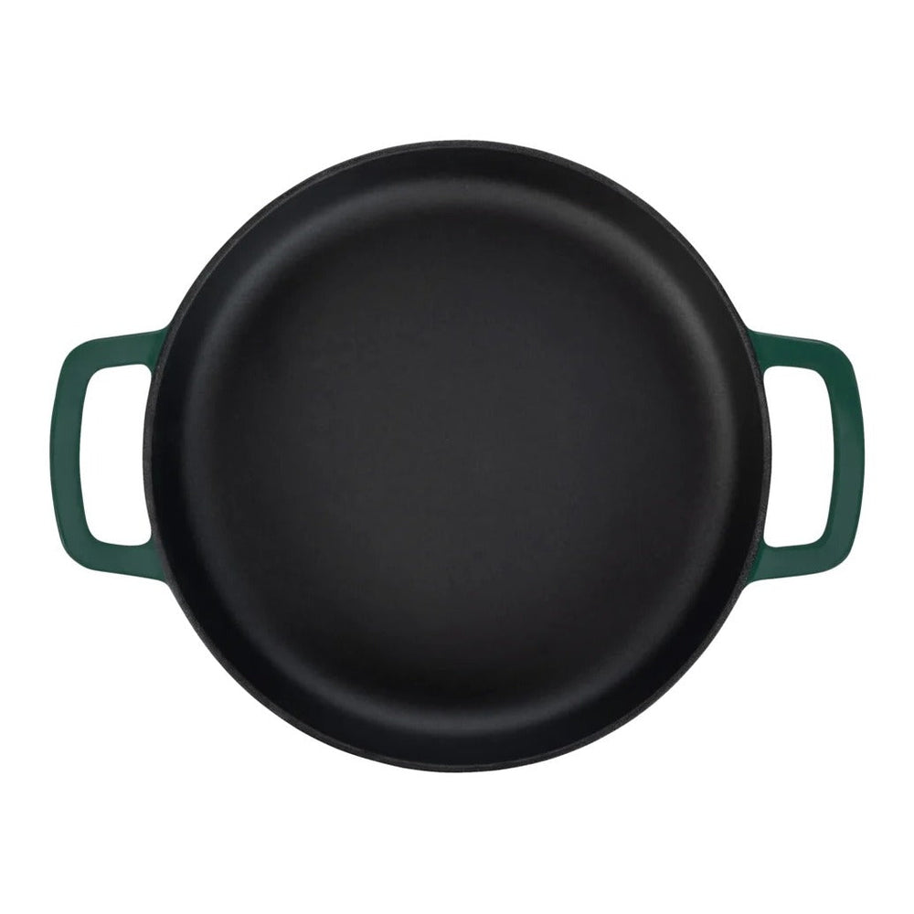 Combekk Koekenpan Skillet met 2 grepen Gietijzer Holly Green ø 28 cm - binnenkant