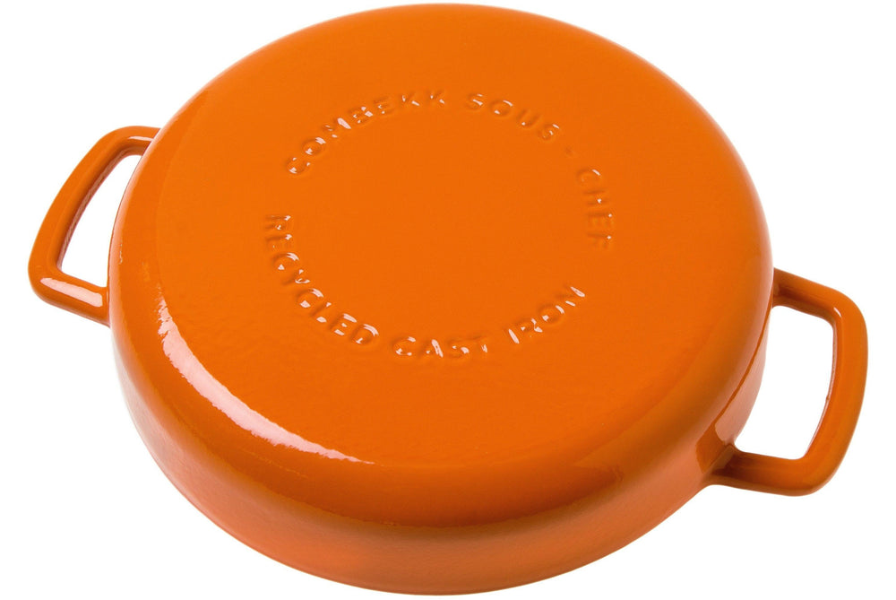 Combekk Koekenpan Skillet met 2 grepen Gietijzer Orange ø 24 cm - onderaanzicht