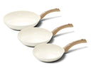 CP Set de Sartenes Go Ivory Crème 3 piezas - ø 20, 24 & 28 cm - recubrimiento antiadherente cerámico