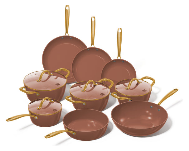 CP Set de Sartenes Sienna 9 piezas - recubrimiento antiadherente cerámico