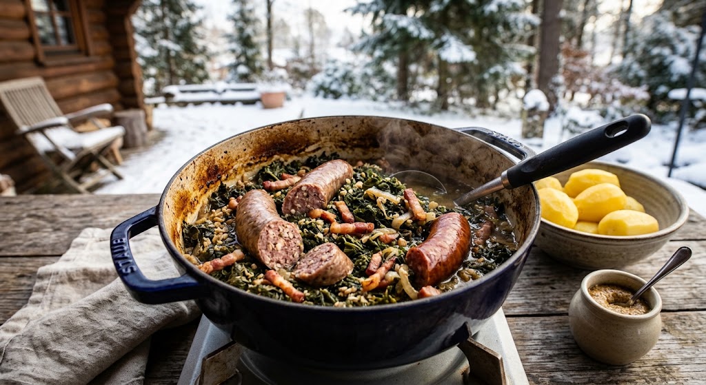 Un contundente plato de invierno del norte de Alemania que te calienta hasta los huesos.