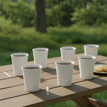 Cookinglife Vasos de cartón para café 230 ml - Blanco - 50 unidades
