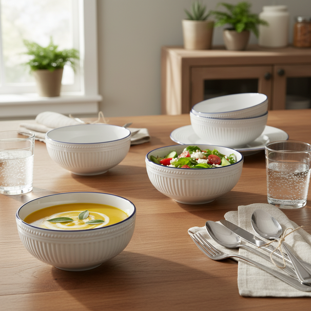 Cookinglife Tazones de sopa / cuencos Whitmore ø 15.5 cm - 6 unidades