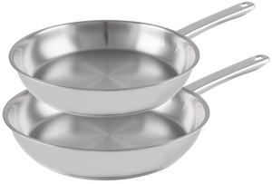 Set de sartenes Cookinglife Superior Triply Acero Inoxidable 2 piezas ø 24 y 28 cm - apta para todas las fuentes de calor - sin recubrimiento antiadherente