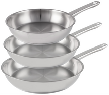 Cookinglife Set de Sartenes Superior Triply Acero Inoxidable 3 piezas - ø 20, 24 & 28 cm - apto para todas las fuentes de calor - sin recubrimiento antiadherente