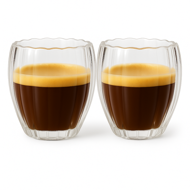 Cookinglife Vasos de espresso de doble pared Pumpkin 80 ml - 2 unidades
