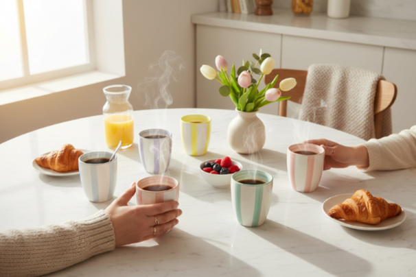 Tazas de café / tazas Senseo Spring Vibes 180 ml - 6 unidades