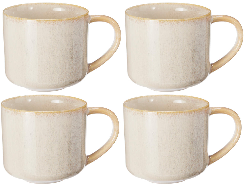 Tazas de Café Serene Arena 330 ml Cookinglife - Cerámica - 4 piezas