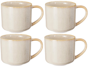 Tazas de Café Serene Arena 330 ml Cookinglife - Cerámica - 4 piezas