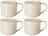 Tazas de Café Serene Arena 330 ml Cookinglife - Cerámica - 4 piezas
