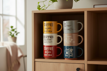 Tazas de Café y Tazas de Café Cookinglife - Hora del Café - 260 ml - 6 piezas