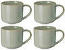 Tazas de Café Serene Green 330 ml Cookinglife - Cerámica - 4 piezas