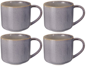 Tazas de Café Serene Blue 330 ml Cookinglife - Cerámica - 4 piezas