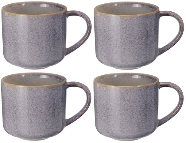 Tazas de Café Serene Blue 330 ml Cookinglife - Cerámica - 4 piezas