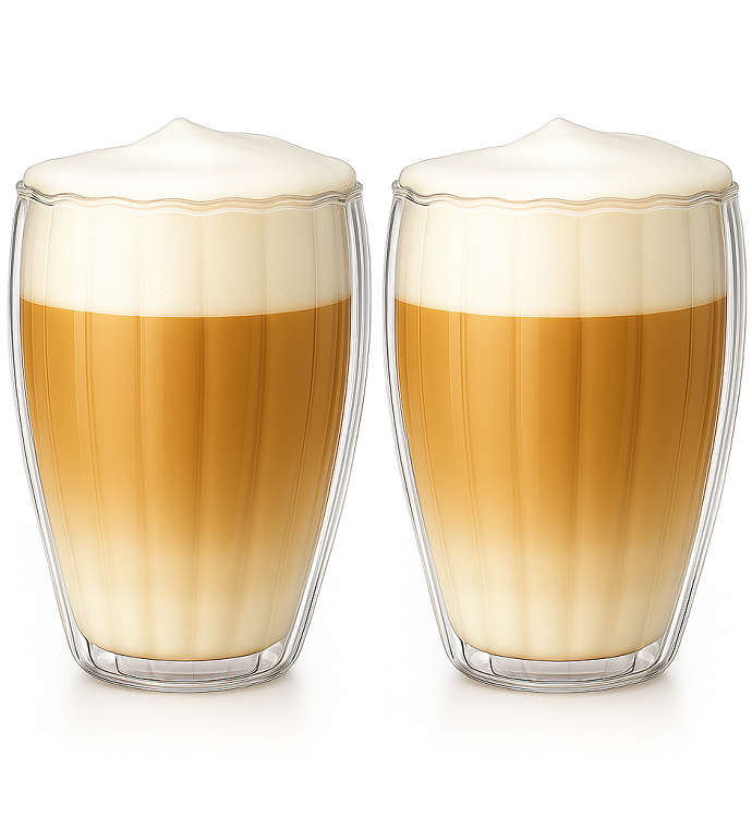 Cookinglife Vasos de latte macchiato / café de doble pared Pumpkin 300 ml - 2 unidades