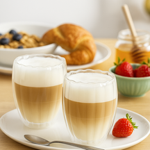 Cookinglife Vasos de latte macchiato / café de doble pared Pumpkin 300 ml - 2 unidades