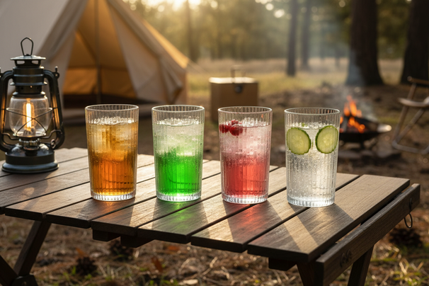 Cookinglife Vasos longdrink Lines - Vidrio - 400 ml - 4 piezas