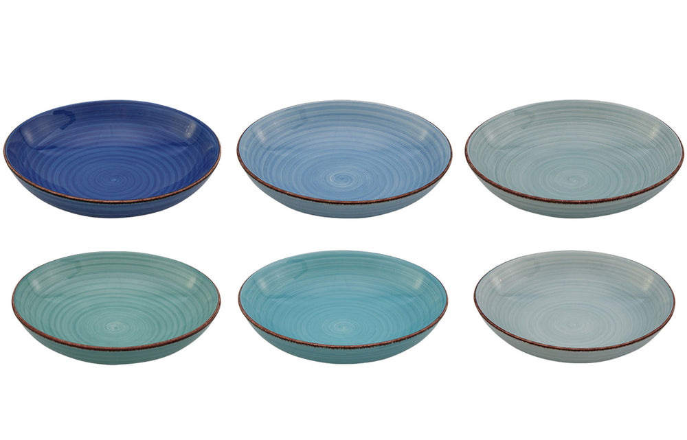 Platos para pasta Delice azul ø 23 cm - 6 piezas Cookinglife
