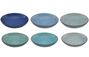 Platos para pasta Delice azul ø 23 cm - 6 piezas Cookinglife