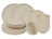 Cookinglife Juego de vajilla Cardida Beige 18 piezas / 6 personas - 6 platos para cena, 6 platos para desayuno y 6 tazones