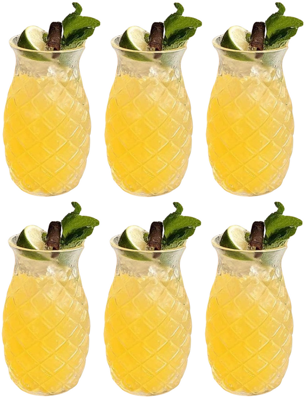 Vasos de cóctel / Vasos Tiki Piña - 400 ml - 6 unidades