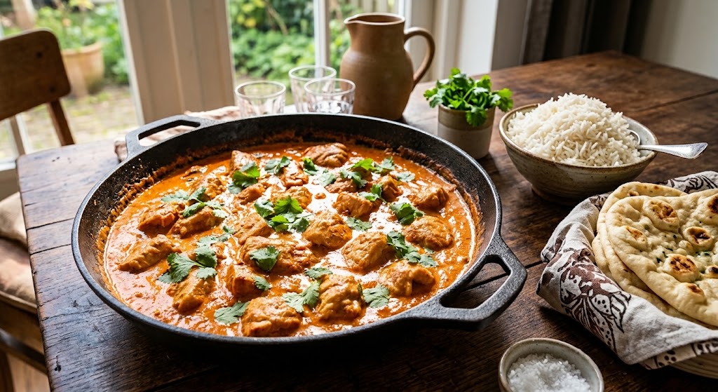 Clásico indio con una salsa de tomate aterciopelada