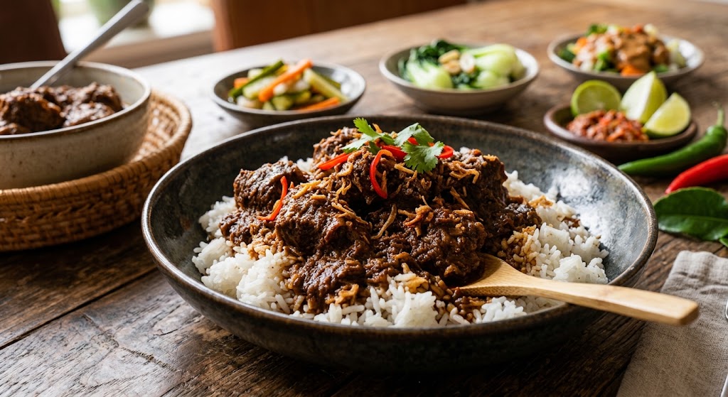 La carne de res indonesia más sabrosa que puedas poner en la mesa.