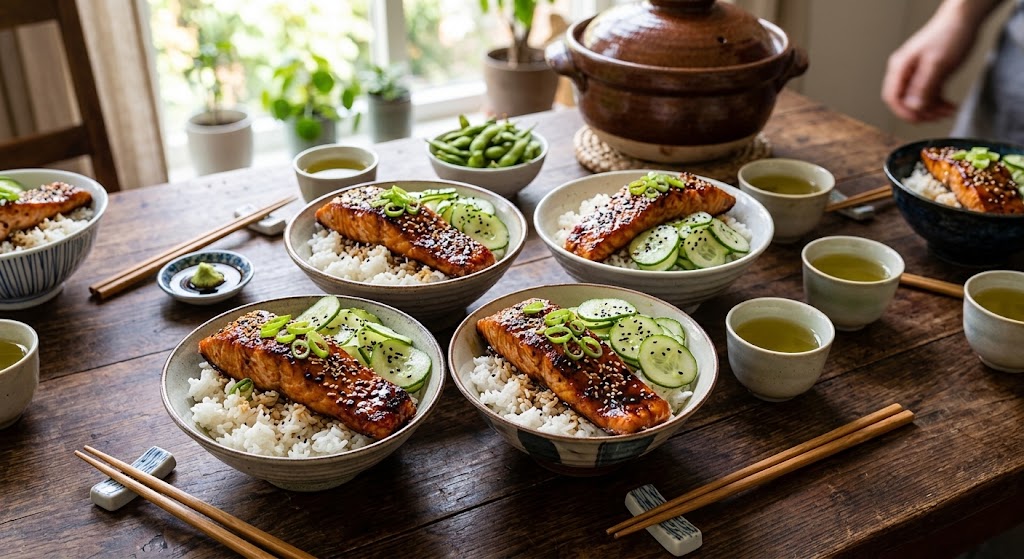 Arroz perfecto como base para un sabroso plato japonés