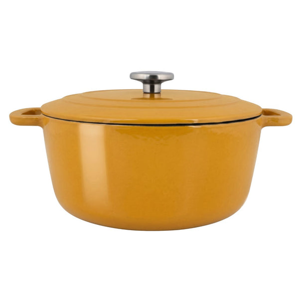 Cazuela con tapa Cosy & Trendy Fontestic Hierro fundido Ámbar Oro Ø 24 cm / 4.6 litros - capa antiadherente esmaltada