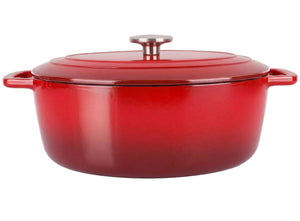 Cosy & Trendy Braadpan met deksel Fontestic Gietijzer Traditional Red Ovaal - 31 x 24 cm / 6 Liter