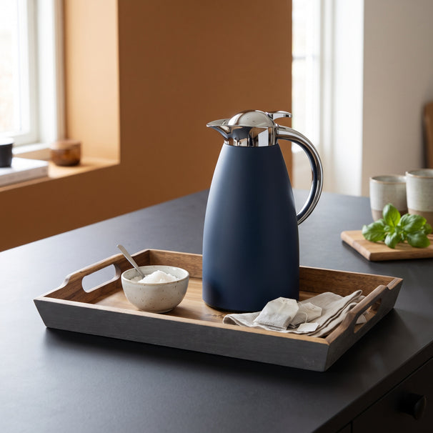 Cosy & Trendy Bandeja Gris Acacia con Asas - 35.5 x 25 cm