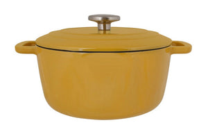 Cazuela con tapa Cosy & Trendy Fontestic Hierro fundido Ámbar Oro Ø 20 cm / 2.7 litros - capa antiadherente esmaltada