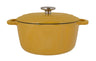 Cazuela con tapa Cosy & Trendy Fontestic Hierro fundido Ámbar Oro Ø 20 cm / 2.7 litros - capa antiadherente esmaltada