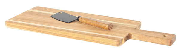 Cosy & Trendy Tabla de Queso de Madera con Cuchillo de Queso - Madera de Acacia - 41 x 15 cm