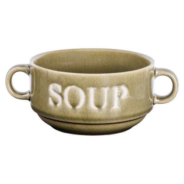 Cosy & Trendy Cuencos de Sopa Verde ø 12 cm / 450 ml - 4 piezas