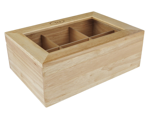 Cosy & Trendy Caja de Té - Madera - 6 compartimentos - 34 x 23 x 12 cm