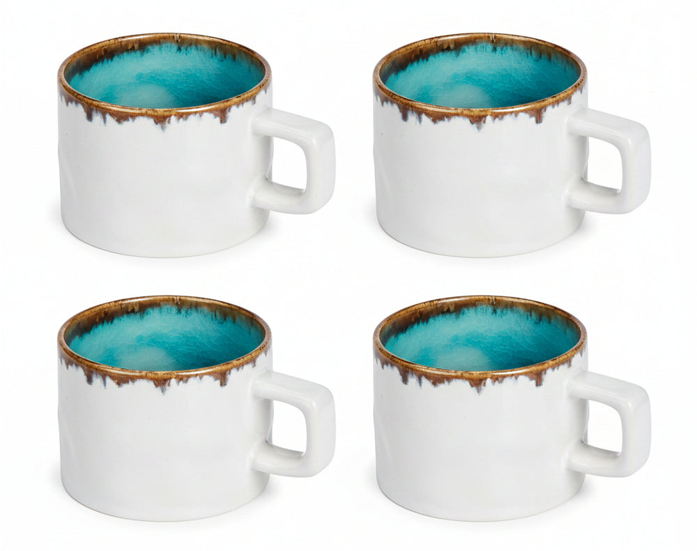 Cosy & Trendy Tazas de café Laguna Azzurro 230 ml - 4 piezas