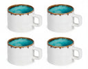 Cosy & Trendy Tazas de café Laguna Azzurro 230 ml - 4 piezas
