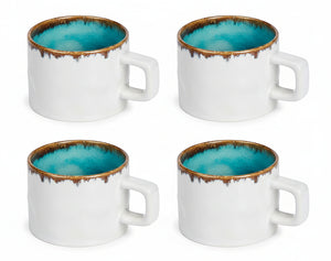 Cosy & Trendy Tazas de café Laguna Azzurro 230 ml - 4 piezas