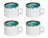 Cosy & Trendy Tazas de café Laguna Azzurro 230 ml - 4 piezas