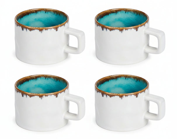 Cosy & Trendy Tazas de café Laguna Azzurro 230 ml - 4 piezas