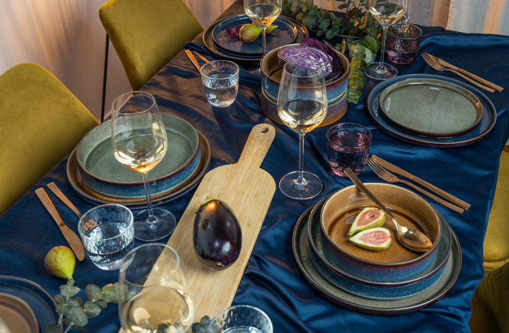 Cosy & Trendy Platos para cenar Quintana Green ø 28 cm - 4 unidades