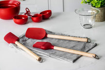 Set de espátulas Core Rojo Emperador Madera de abedul 3 piezas
