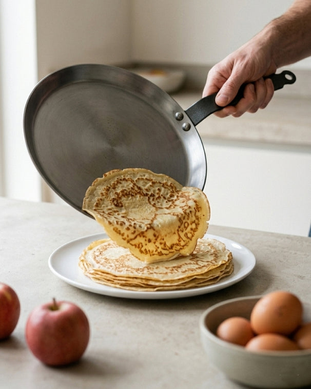 De Buyer Sartén para Crepas Carbone Plus - Acero al Carbono - ø 26 cm - sin antiadherente