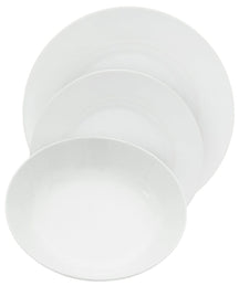 Juego de vajilla Studio Tavola blanco 18 piezas / 6 personas - 6 platos llanos, 6 platos hondos y 6 platos de desayuno