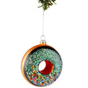Bola de Navidad Nordic Light Donut marrón/azul 10 cm