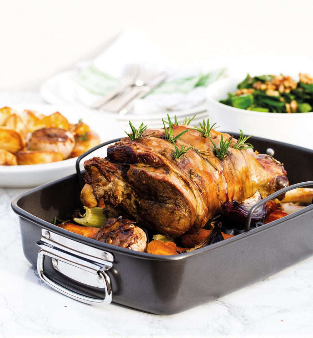 MasterClass bandeja de asar con rejilla - 40 x 28 cm - estándar antiadherente