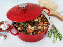 BK Cazuela Bourgogne Chili Red Hierro Fundido ø 28 cm / 6.7 litros - revestimiento antiadherente esmaltado