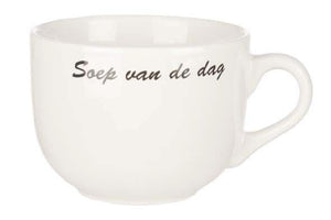 Cosy & Trendy Tazón para sopa Sopa del día Blanco ø 11 cm / 500 ml