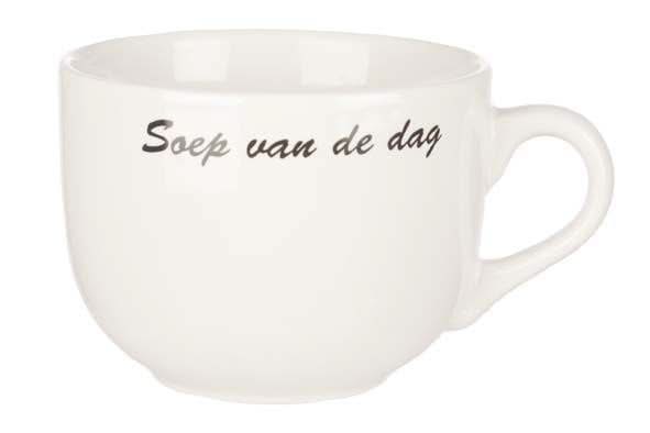 Cosy & Trendy Tazón para sopa Sopa del día Blanco ø 11 cm / 500 ml